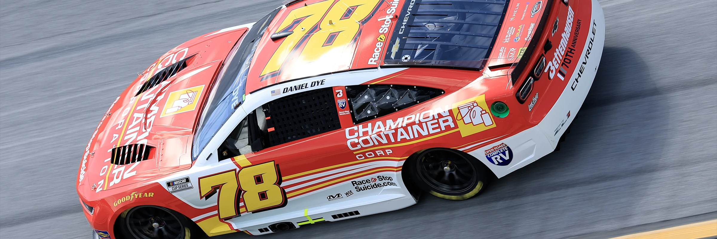 No. 78 Champion Container Cup car, overhead