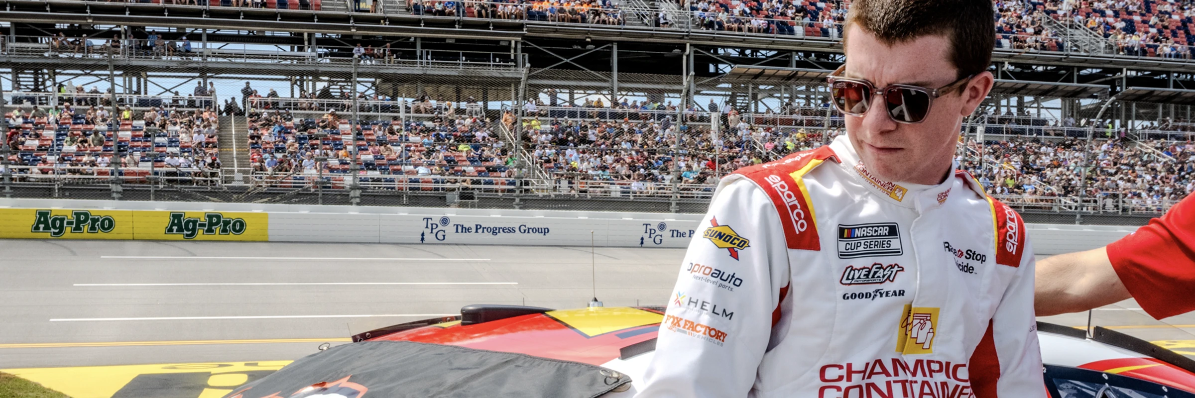 Daniel Dye on pit road, NASCAR Cup Series